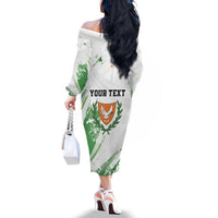 Custom Cyprus Family Matching Off The Shoulder Long Sleeve Dress and Hawaiian Shirt Sporty Style - Wonder Print Shop