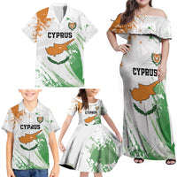 Custom Cyprus Family Matching Off Shoulder Maxi Dress and Hawaiian Shirt Sporty Style - Wonder Print Shop