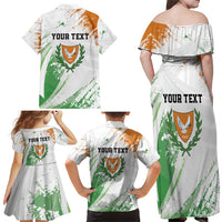 Custom Cyprus Family Matching Off Shoulder Maxi Dress and Hawaiian Shirt Sporty Style - Wonder Print Shop