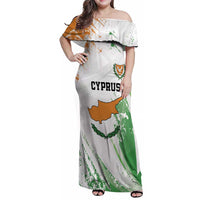 Custom Cyprus Family Matching Off Shoulder Maxi Dress and Hawaiian Shirt Sporty Style - Wonder Print Shop