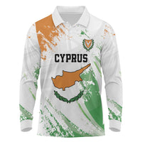 Custom Cyprus Long Sleeve Polo Shirt Sporty Style - Wonder Print Shop