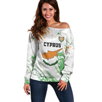 Custom Cyprus Off Shoulder Sweater Sporty Style - Wonder Print Shop