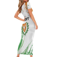 Custom Cyprus Short Sleeve Bodycon Dress Sporty Style - Wonder Print Shop