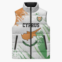 Custom Cyprus Sleeveless Puffer Jacket Sporty Style - Wonder Print Shop