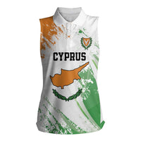 Custom Cyprus Women Sleeveless Polo Shirt Sporty Style - Wonder Print Shop