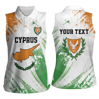 Custom Cyprus Women Sleeveless Polo Shirt Sporty Style - Wonder Print Shop