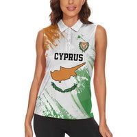 Custom Cyprus Women Sleeveless Polo Shirt Sporty Style - Wonder Print Shop