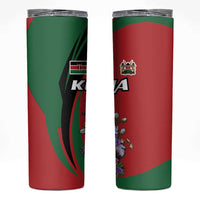 Kenya Lilac Breasted Roller Skinny Tumbler With Violet Flowers - Wonder Print Shop