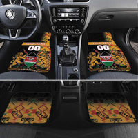 Custom Kenya Coat Of Arms Car Mats With Kente Patterns - Wonder Print Shop