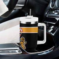 Kenya Coat Of Arms Tumbler With Handle With Kente Patterns - Wonder Print Shop