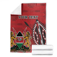 Personalized Kenya Coat Of Arms Blanket Ethnic Seamless Pattern