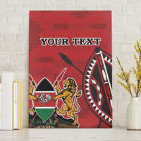 Personalized Kenya Coat Of Arms Canvas Wall Art Ethnic Seamless Pattern - Wonder Print Shop