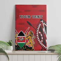 Personalized Kenya Coat Of Arms Canvas Wall Art Ethnic Seamless Pattern - Wonder Print Shop