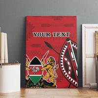 Personalized Kenya Coat Of Arms Canvas Wall Art Ethnic Seamless Pattern - Wonder Print Shop
