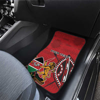 Personalized Kenya Coat Of Arms Car Mats Ethnic Seamless Pattern - Wonder Print Shop