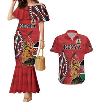 Personalized Kenya Coat Of Arms Couples Matching Mermaid Dress and Hawaiian Shirt Ethnic Seamless Pattern - Wonder Print Shop