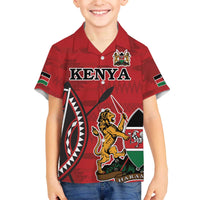 Personalized Kenya Coat Of Arms Family Matching Puletasi and Hawaiian Shirt Ethnic Seamless Pattern - Wonder Print Shop