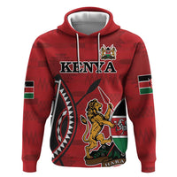 Personalized Kenya Coat Of Arms Hoodie Ethnic Seamless Pattern - Wonder Print Shop