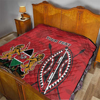 Personalized Kenya Coat Of Arms Quilt Ethnic Seamless Pattern - Wonder Print Shop