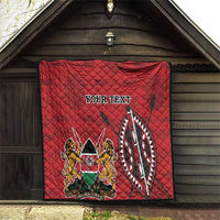 Personalized Kenya Coat Of Arms Quilt Ethnic Seamless Pattern - Wonder Print Shop