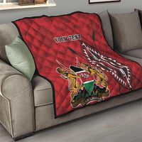 Personalized Kenya Coat Of Arms Quilt Ethnic Seamless Pattern - Wonder Print Shop