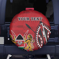 Personalized Kenya Coat Of Arms Spare Tire Cover Ethnic Seamless Pattern - Wonder Print Shop