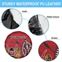 Personalized Kenya Coat Of Arms Spare Tire Cover Ethnic Seamless Pattern - Wonder Print Shop