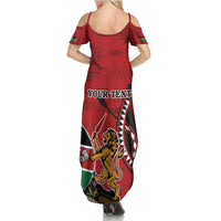 Personalized Kenya Coat Of Arms Summer Maxi Dress Ethnic Seamless Pattern - Wonder Print Shop