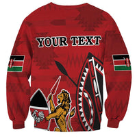 Personalized Kenya Coat Of Arms Sweatshirt Ethnic Seamless Pattern - Wonder Print Shop