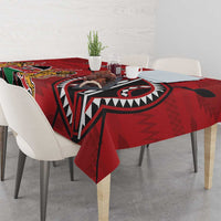 Personalized Kenya Coat Of Arms Tablecloth Ethnic Seamless Pattern - Wonder Print Shop