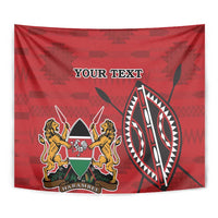 Personalized Kenya Coat Of Arms Tapestry Ethnic Seamless Pattern - Wonder Print Shop