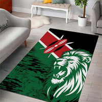 Kenya Lion Head Area Rug Flag Style - Wonder Print Shop