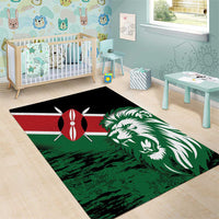 Kenya Lion Head Area Rug Flag Style - Wonder Print Shop