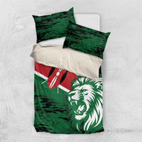 Kenya Lion Head Bedding Set Flag Style - Wonder Print Shop