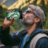 Kenya Lion Head 4 in 1 Can Cooler Tumbler Flag Style - Wonder Print Shop