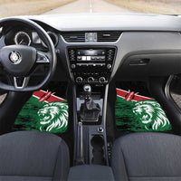 Kenya Lion Head Car Mats Flag Style - Wonder Print Shop