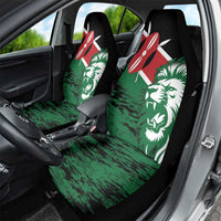 Kenya Lion Head Car Seat Cover Flag Style - Wonder Print Shop