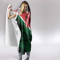 Kenya Lion Head Hooded Blanket Flag Style