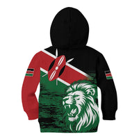 Kenya Lion Head Kid Hoodie Flag Style - Wonder Print Shop