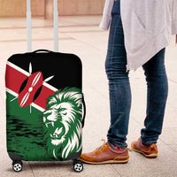 Kenya Lion Head Luggage Cover Flag Style - Wonder Print Shop