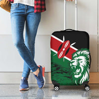 Kenya Lion Head Luggage Cover Flag Style - Wonder Print Shop