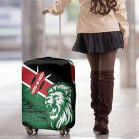 Kenya Lion Head Luggage Cover Flag Style - Wonder Print Shop