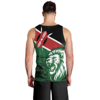 Kenya Lion Head Men Tank Top Flag Style - Wonder Print Shop