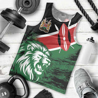 Kenya Lion Head Men Tank Top Flag Style - Wonder Print Shop