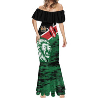 Kenya Lion Head Mermaid Dress Flag Style - Wonder Print Shop