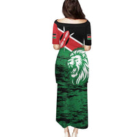 Kenya Lion Head Puletasi Flag Style - Wonder Print Shop