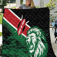 Kenya Lion Head Quilt Flag Style - Wonder Print Shop