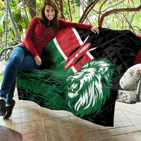 Kenya Lion Head Quilt Flag Style - Wonder Print Shop