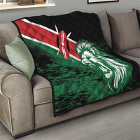 Kenya Lion Head Quilt Flag Style - Wonder Print Shop