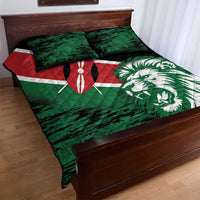 Kenya Lion Head Quilt Bed Set Flag Style - Wonder Print Shop